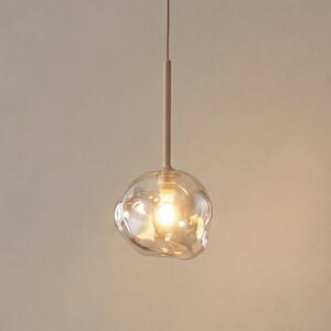 TK Lighting Висяща лампа „Лава“, Ø 15 см, G9, пясъчен/коняк, стъкло, Затъмняване, Бежов, Дневна/трапезария, Стъкло, Модерен