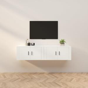 VidaXL ТВ шкафове със стенен монтаж, 2 бр, бели, 80x34,5x40 см