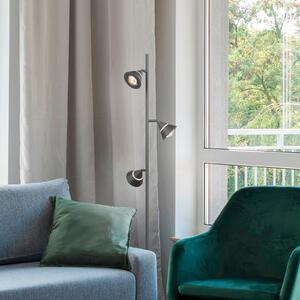 Trio Lighting LED стояща лампа Romeo, височина 150 cm, черна, метал, 3-степенна., Затъмняване, Черен, Дневна/трапезария, Метал, Модерен