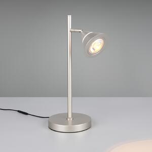 Trio Lighting LED настолна лампа Romeo, височина 40 cm, никелово покритие, метал, CCT, Затъмняване, Металик, Дневна/трапезария, Метал, Модерен