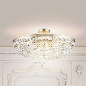 Maytoni Таванно осветление Ottilia, Ø 65 cm, златист цвят, кристал, Затъмняване, Злато / месинг, Дневна/трапезария, Метал, Античен