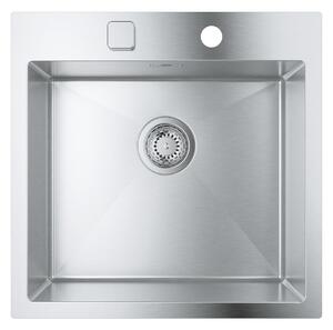 Grohe K800 квадратна кухненска мивка от неръждаема стомана, единична