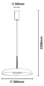 Rabalux 72044 - LED Полилей на кабел ODETE LED/18W/230V 3000K бял
