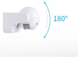 Aigostar - Екстериорен инфрачервен сензор за двжение 230V IP44 бял
