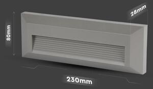 LED Екстериорна лампа за стълбище LED/3W/230V 4000K IP65 сива