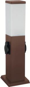 Brilagi - Външна лампа NOVA с 2 SCHUKO контакта, 1xE27/15W/230V, 40 см, IP44, кафява