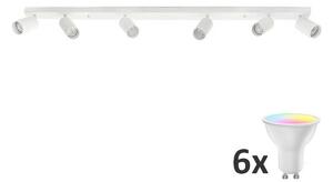 LED RGBW точково осветително тяло ANGIE 6xGU10/6,5W/230V бяло