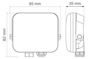 Екстериорен LED прожектор MILKY LED/10W/230V 4000K IP65 черен