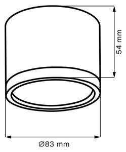 LED Плафониера MIRELLA 1xGX53/6W/230V черен