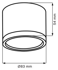 LED Плафониера MIRELLA 1xGX53/6W/230V черен/златист
