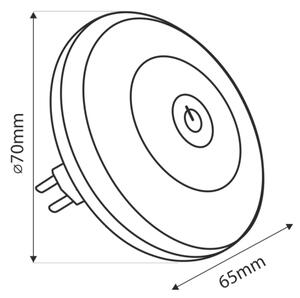 LED RGBW Нощна лампа LED/1W/230V бял