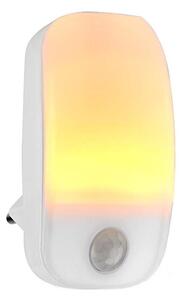 Nedis LNLW10WT - LED Ориентираща лампа за контакт със сензор за движение LED/0,55W/230V