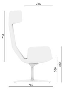 LD Seating - Въртящо кресло FLEXI сиво