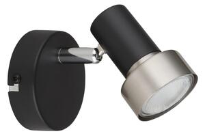 Globo 57917-1N - Спот аплик MASON 1xGU10/25W/230V черен/сребрист