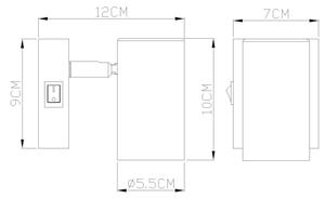 Globo 57911-1P - Спот аплик ROBBY 1xGU10/25W/230V оранжев