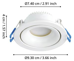 Eglo 901167 - LED Димируема лампа за вграждане ARENALS LED/4,9W/230V бял