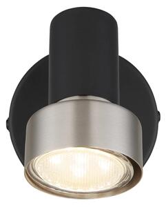 Globo 57917-1N - Спот аплик MASON 1xGU10/25W/230V черен/сребрист