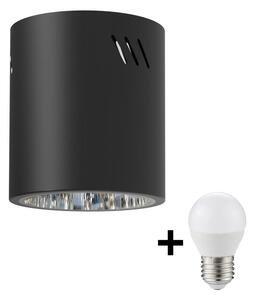 LED Спот GEORGE 1xE27/6W/230V Ø 11 см черен