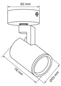 Спот LYNX 1xGU10/10W/230V бял