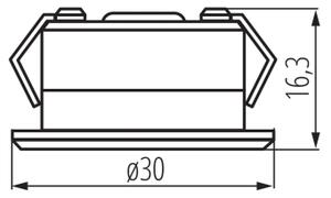 Kanlux 23522 - LED Екстериорна лампа за вграждане IMBER LED/1W/12V 3000K IP65 сребрист