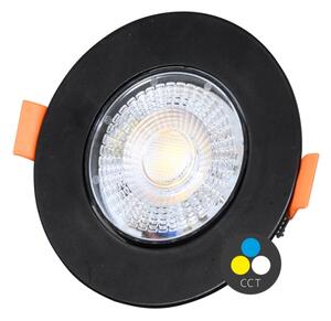 Ecolite LED-YL201/7W/CCT/CR - LED Лампа за окачен таван ZITA LED/3/5/7W/230V черен