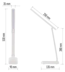 LED Димируема акумулаторна настолна лампа LED/5W/3,7V 3000K/4000K/6500K 800mAh бял