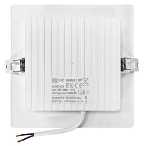 LED Лампа за окачен таван SQUARE LED/12W/230V 4000K 17x17 см бял