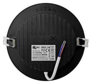 LED Лампа за окачен таван CIRCLE LED/12W/230V 4000K Ø 17 см черен