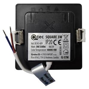 LED Лампа за окачен таван SQUARE LED/3W/230V 4000K 9x9 см черен
