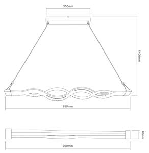 Globo 67109-30 - LED димируема висяща лампа на кабел PILLA LED/30W/230V + дистанционно управление