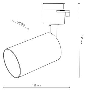 Спот за релсова система TRACER 1xGU10/10W/230V черен