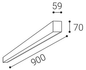 LED2 - LED таванно осветително тяло NOLI LED/30W/230V 3000/3500/4000K 90 cm черно