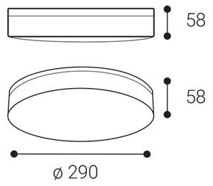 LED2 - LED Осветително тяло за баня YPSO LED/22W/230V 3000/4000K IP54 Ø 29 см бяло