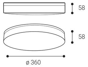 LED2 - LED банно осветително тяло YPSO LED/30W/230V 3000/4000K IP54 Ø 36 cm, бяло