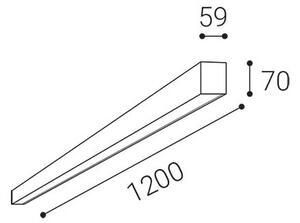 LED2 - LED таванно осветително тяло NOLI LED/40W/230V 3000/3500/4000K 120 cm черно