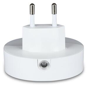 LED Нощна лампа за контакт със сензор за здрач 2xUSB LED/0,45W/230V 3000K
