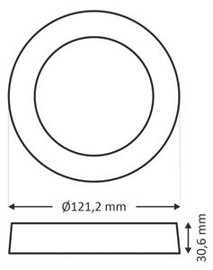 LED Плафониера ROUND LED/6W/230V 4000K Ø 12,1 см черен