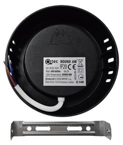 LED Плафониера ROUND LED/6W/230V 4000K Ø 12,1 см черен