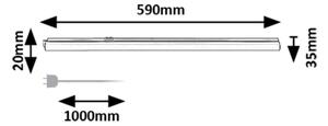 Rabalux 78008 - LED Лампа за под кухненски шкаф BAREG LED/8W/230V 3000/4000K бял