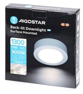 Aigostar - LED Плафон за повърхностен монтаж LED/12W/230V Ø 17,4 см 3000K бял