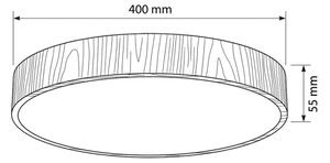 Brilagi - димируем LED плафон POOL LED/50W/230V Ø 40 см дървесен декор + с дистанционно управление