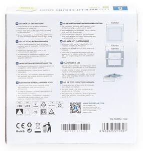 Aigostar - LED Плафон за повърхностен монтаж LED/12W/230V 17,3x17,3 см 3000K бял