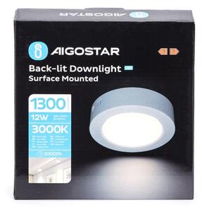 Aigostar - LED Плафон за повърхностен монтаж LED/12W/230V Ø 17,4 см 3000K бял