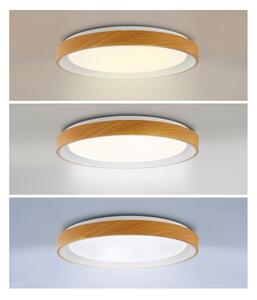 Brilagi - Димируема LED таванна лампа FLOCO LED/48W/230V Ø 40 см дърво/бяло + дистанционно управление