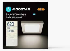 Aigostar - LED Плафон за повърхностен монтаж LED/6W/230V 12,2x12,2 см 4000K бял