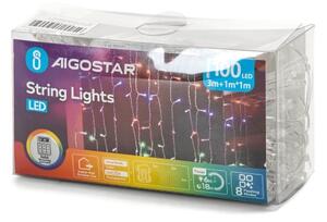 Aigostar - LED Екстериорни Коледни лампички 100xLED/8 функции 3xAA 4x1 м IP44 многоцветен