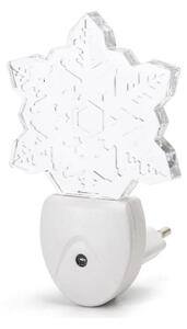 Aigostar - LED RGB Нощна лампа със сензор за здрач LED/0,5W/230V снежинка