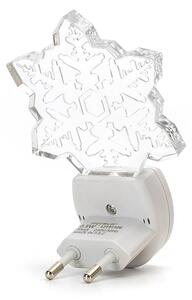 Aigostar - LED RGB Нощна лампа със сензор за здрач LED/0,5W/230V снежинка