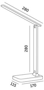 LED Димируема настолна лампа NOBLITE N LED/7W/230V 3000/4000/6500K черен