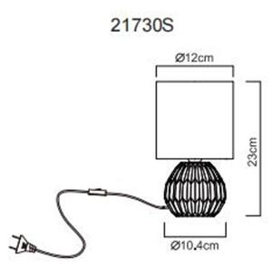 Globo 21730S - Настолна лампа SYLAS 1xE14/40W/230V черен